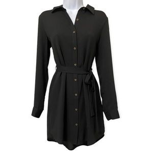 FOREVER21 Long-Sleeve Shirt Dress Size S